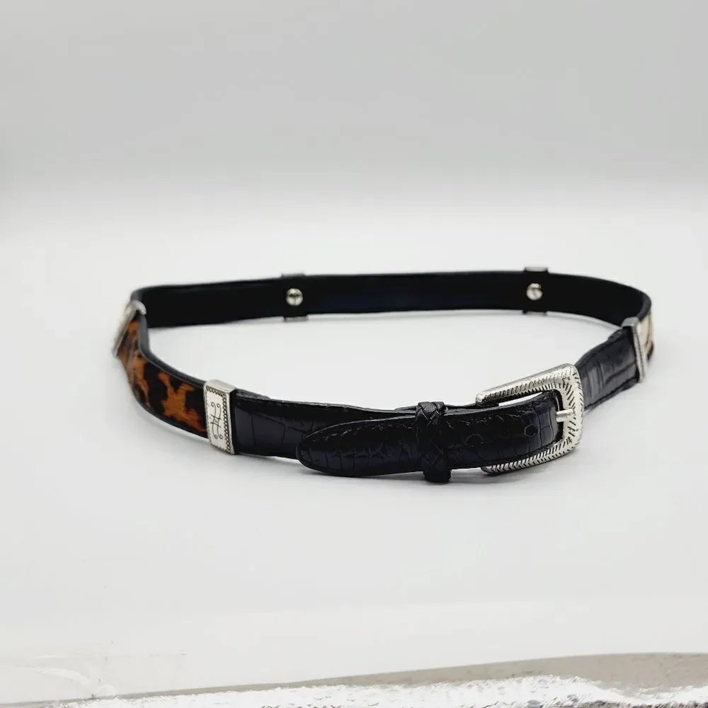 Brighton animal print calf hair belt